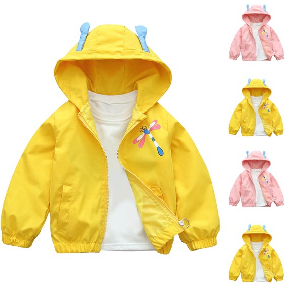 THDHVS Girls Zip Up Hoodie, Hoodie Sweatshirts for Boys Girls Soft Long Sleeves Zip-up Stylish Coat Pink 6-7 Years
