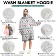 thumbnail image 5 of Wearable Oversized Blanket,White Christmas Deer and Tree Pattern Wearable Blanket Hoodie for Adults,Cozy Hooded Blankets with Super Pockets,Super Warm Fuzzy Pullover for Women & Men, 5 of 6