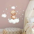 thumbnail image 4 of Cartoon Cute Bear Wall Stickers Bear Clouds Moon and Star Wall Decals Peel and Stick Wall Sticker Mural Removable Self-Adhesive Wall Decal for Kids Baby Room Bedroom Nursery Home Decor, 4 of 9