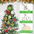 thumbnail image 2 of Christmas Wooden Ornaments Set 24Pcs Wooden Christmas Tree Hanging Ornament Decoration Pendants Home Party Decor (Red Green White), 2 of 7