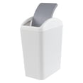 thumbnail image 3 of 4.5 Gallon Gray Swing-Top Trash Can – Plastic Garbage Bin for Home Office, 3 of 5