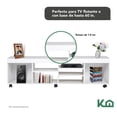 thumbnail image 4 of Mueble Mesa Rack Modular Television 7 Repisas Ruedas 180 Cm blanco 1, 4 of 7