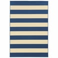 thumbnail image 3 of 2'x4' Blue and Ivory Striped Indoor Outdoor Scatter Rug - 3'6" 43.31"W x 66.93"D x 0.16"H 4' x 6' Indoor Rectangle, 3 of 5