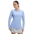 thumbnail image 7 of baleaf Women's Sun Shirts UPF 50+ UV Shirt Mesh Back Lightweight Long Sleeve Tops Breathable SPF Hoodie for Hiking Light Blue L, 7 of 7