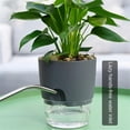thumbnail image 2 of Flower Pot Self Watering Transparent Double Layer Plastic Flowerpot Cotton Rope Watering Small Plant Pot With Injection Port, 2 of 5