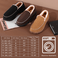 thumbnail image 7 of CCVON Slippers for Men Comfy Moccasins for Men Memory Foam House Shoes Indoor Outdoor Warm Moccasin with Comfy Fuzzy Lined Hard Rubber Outsole Male Black 09, 7 of 7