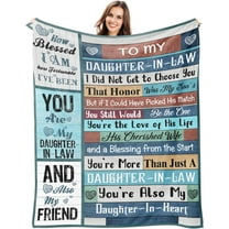 Mothers Day Blanket Gifts for Daughter in Law, Daughter in Law Gifts, Gifts for Daughter in Law, Daughter in Law Gifts from Mother in Law, Daughter in Law Birthday Gifts Throw Blanket 60"x 50"
