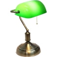 thumbnail image 3 of Aspen Creative 23601-21, Replacement Cased Opal Glass Shade For Bankers & Pharmacy Lamps, 8-3/4"L x 5-1/4"W x 3-1/8"H, GREEN, 3 of 5