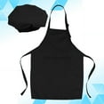 thumbnail image 2 of QUMONIN Kids Chef Hat and Apron Set - Black Smock for Toddler Cooking Costume (Size), 2 of 9