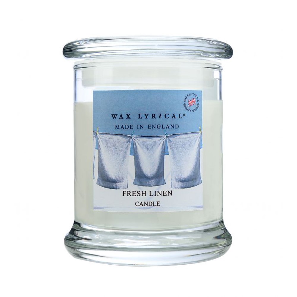 Wax Lyrical Wax Filled Fresh Linen Scented Candle Jar Made In England