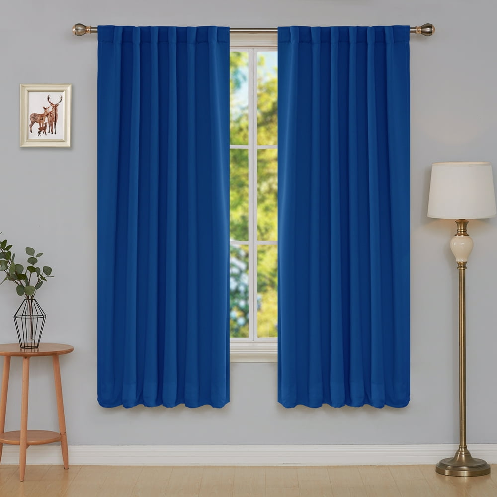 Deconovo Room Darkening Curtains Back Tab and Rod Pocket Curtains