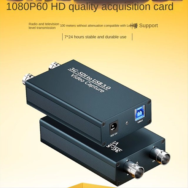 Adaptador Convertidor SDI A USB 1080P. Tarjeta de Captura de Video SDI A USB. Entrada SDI UVC y Salida USB A Computadora. Conectar y Usar.