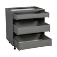 thumbnail image 2 of 27" Base Cabinet-Double Door-Three Drawer-Grey, 2 of 4
