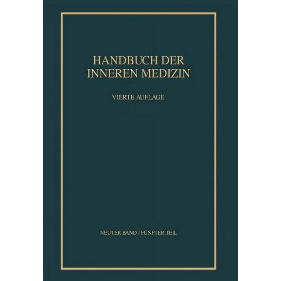 Handbuch Der Inneren Medizin Hypertonie - Hypotonie, Book 5, (Paperback)