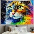 thumbnail image 2 of BCIIG Rainbow Cat Tapestry Wall Hanging Unique Style for Home Decor, Graphic Tapestries for Living Room Bedroom Apartment, 4 Sizes Available 60x50inch, 2 of 6