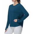 thumbnail image 3 of Dragon Fit Long Sleeve Workout Shirts for Women Back Loose Fit Running Tee Tops with Thumb Hole, 3 of 6