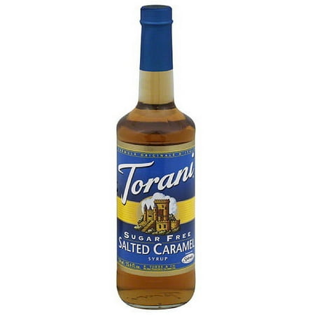 Torani Sugar Free Salted Caramel Syrup, 25.4 fl oz, (Pack of 12)