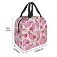 thumbnail image 2 of Yiaed Strawberry Popsicle Print Insulated Lunch Bag Reusable Cute Tote Lunch Box, Leakproof Cooler Lunch Bags for Work Office Travel School Picnic, 2 of 5