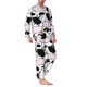 thumbnail image 2 of Balery Cute Animal with Cow Pijama para Hombre de Dos Piezas con Manga Larga, Conjunto de Dormir y Descanso Suave con Bolsillos-Medium, 2 of 7