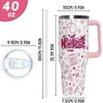 thumbnail image 4 of 40oz Insulated Stainless Steel Tumbler Cup for Nurses - Leakproof, Double-Wall Vacuum, Keeps Hot/Cold - Perfect Nurse Gift for Women, Graduation, Appreciation, Nurses Week (Handle & Straw Included), 4 of 6