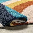 thumbnail image 5 of nuLOOM Ela Half Rainbow Shag Area Rug, 2' 6" x 6', Runner, Blue, 5 of 9