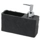 thumbnail image 1 of Organizador de dispensador de jabón compacto y resistente con compartimento de almacenamiento, fácil de usar, regalos Negro, 1 of 9