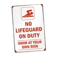 thumbnail image 4 of Nade en su propio riesgo Pintura de estaño de estilo Vintage Funny Vintage Señal de letreros de placa resistente a la intemperie para la piscina de la Estilo C, 4 of 8