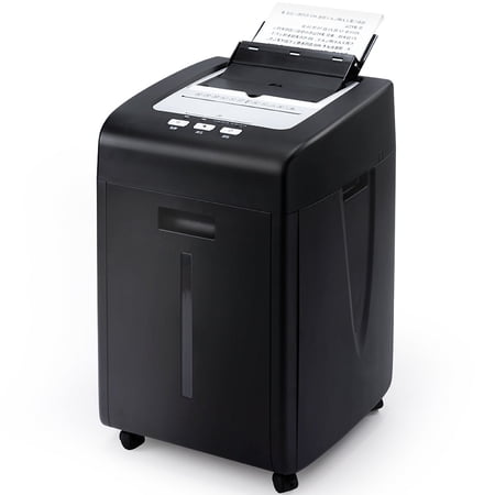 iOCHOW Auto Feed Paper Shredder: 200-Sheet Micro Cut Home Office Shredders, 60 Mins Commercial Heavy Duty Paper Shredder, P-5 Security Level, Shred Paper/CD/Credit Card with 9.3 gal Pullout Bin
