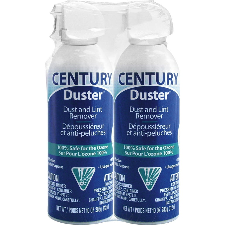 Century Gas Compressed Duster - For Home/Office Equipment - 10 fl oz - 2 / Pack - White Century Gas Compressed Duster - For Home/Office Equipment - 10 fl oz - 2 / Pack - White