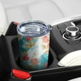 thumbnail image 5 of 20 Oz Pioneer Flower Coffee Tumbler Double Wall Insulated Stainless Steel Water Bottle | Metal Reusable Thermoses Flask with Cup Cap | Leak & Sweat Proof with Anti-Dust Lid, 5 of 7