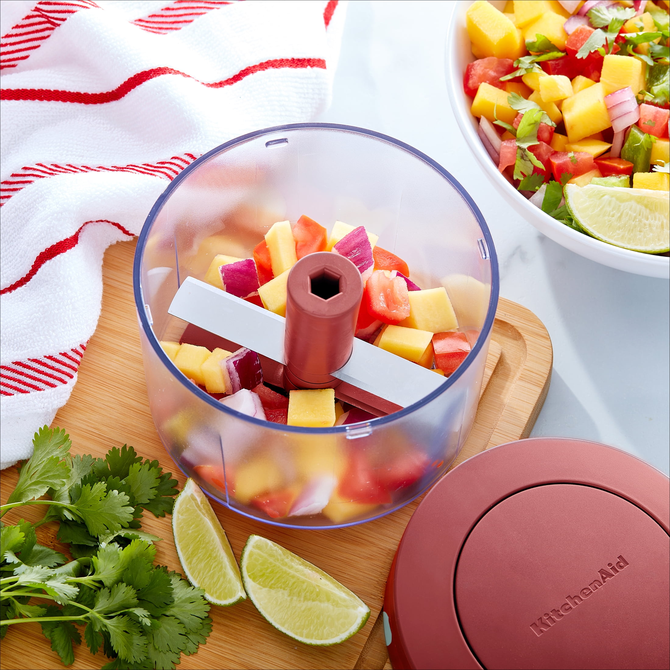 KitchenAid Manual Pull Food Chopper and Processor, Empire Red
