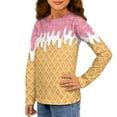 thumbnail image 2 of DISNIMO Ice Cream Tshirt for Kids Girls Long Sleeve Shirt Size 13-14 Shirts Girls Crew Neck T Shirt for Girls Long Sleeve Tops for Girls Loose Fit T Shirts for Birthday Tee Shirts for Kids, 2 of 7