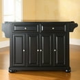 Crosley Alexandria Solid Black Granite Top Kitchen Island
