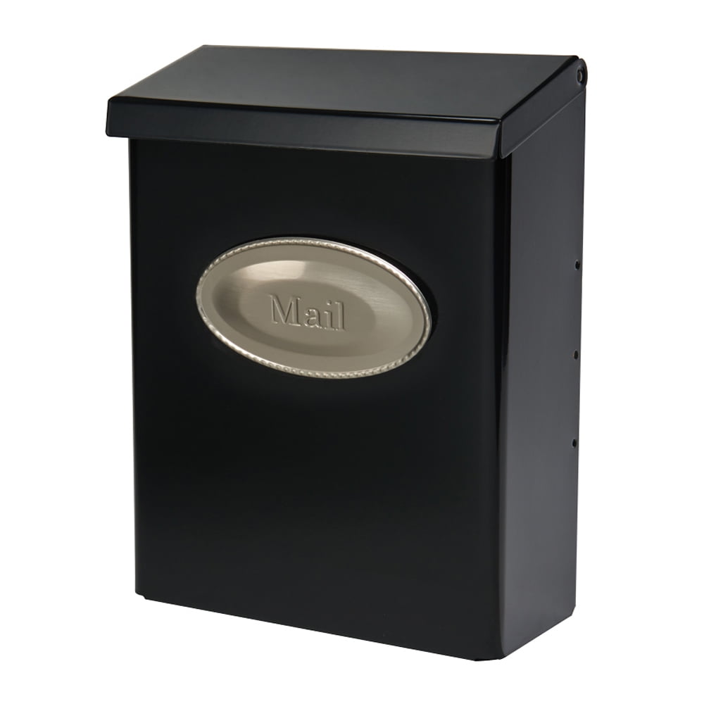 Gibraltar Designer Modern Steel Residential Locking Wall Mount Mailbox, Black by Gibraltar Mailboxes