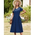 thumbnail image 3 of Zeagoo Floral Casual Dresses Modest Tshirt Dress Aline Midi Dress Floral Boho Sundress with Pockets Cotton Ladies Summer Dress Travel Dress Holiday Dresses, 3 of 5