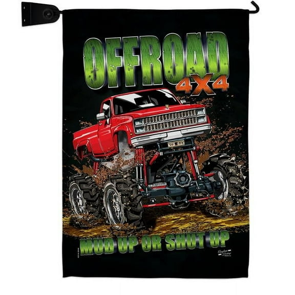 Angeleno Heritage GS130408-BO-04 Offroad Interests Vehicle 13 x 18.5. in. Double-Sided Decorative Vertical House Garden Flag Set for Decoration Banner Yard Gift