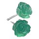 thumbnail image 5 of Jumpingount Pendientes con forma de flor de 2 piezas para mujer, joyería de rosa de estilo coreano, pendientes para niñas, plateada para fiesta Azul 2Conjunto, 5 of 6