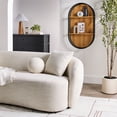 thumbnail image 2 of Better Homes & Gardens Open Frame Arch Shelf with Black Metal and Light Honey Finish, 2 of 12