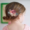 thumbnail image 3 of Juego de pinzas para el pelo Cherrboll, 3 piezas, con diseño floral, regalo para bebés y niñas, 3 of 7