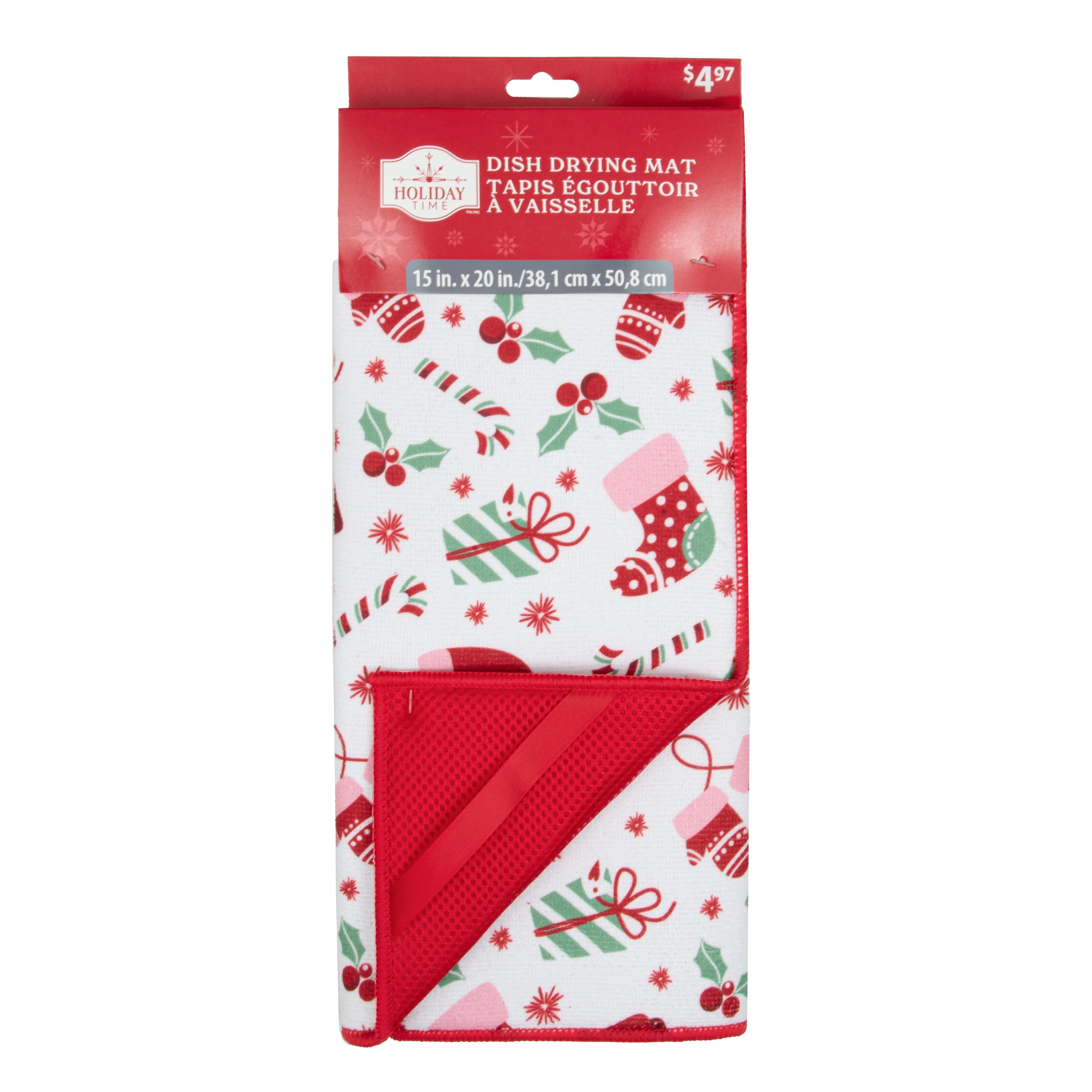 Holiday Time Dish Drying Mat