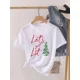 thumbnail image 1 of Camiseta estampada de manga corta para mujer, ropa de Navidad, moda de Año Nuevo, camiseta estampada, 1 of 5