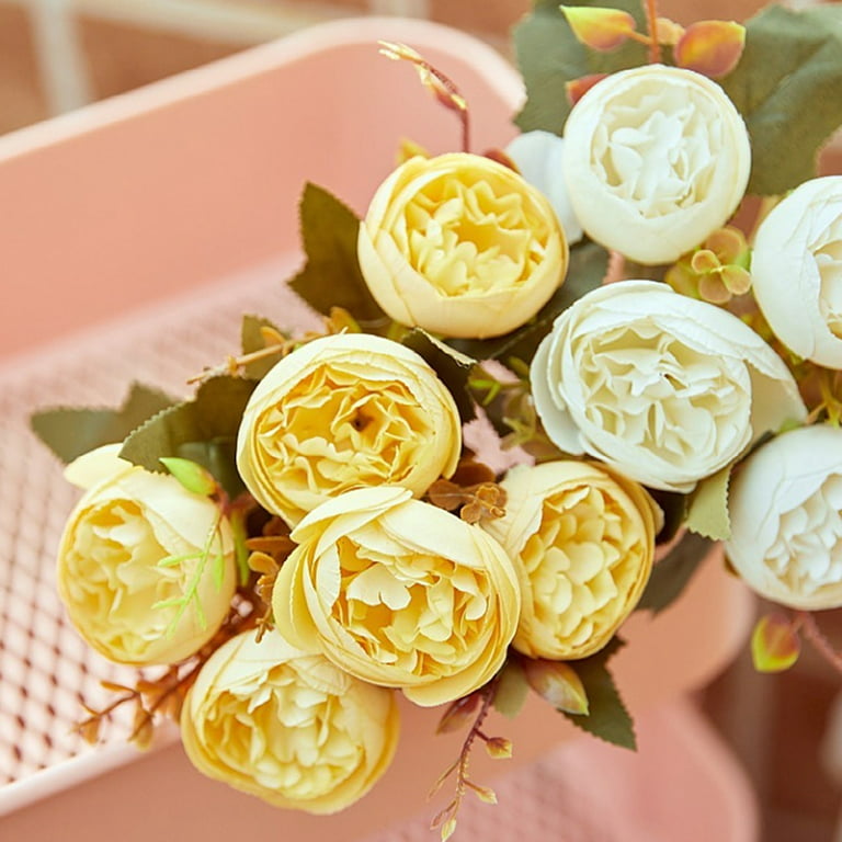 Yellow Silk Sunflower Rose Artificial Flowers 1 Bouquet Wedding Flower for  Home Office Party Garden Hotel Wedding Decoration - AliExpress