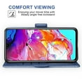 thumbnail image 3 of Phone Case For Samsung Galaxy A41 Leather Wallet Cases with Card Holder Full Body Flip Folio Cover Women Men Blue, 3 of 6