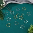 thumbnail image 6 of 12Pcs 6 Styles 304 Stainless Steel Linking Ring Star/Heart Rhinestone Settings Frames Connectors Fit for 1.5mm Rhinestone Jewelry Links for Jewelry Making, 6 of 7