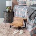 thumbnail image 2 of Linon Julian Wood and Iron Bed Step Stool in Black, 2 of 17
