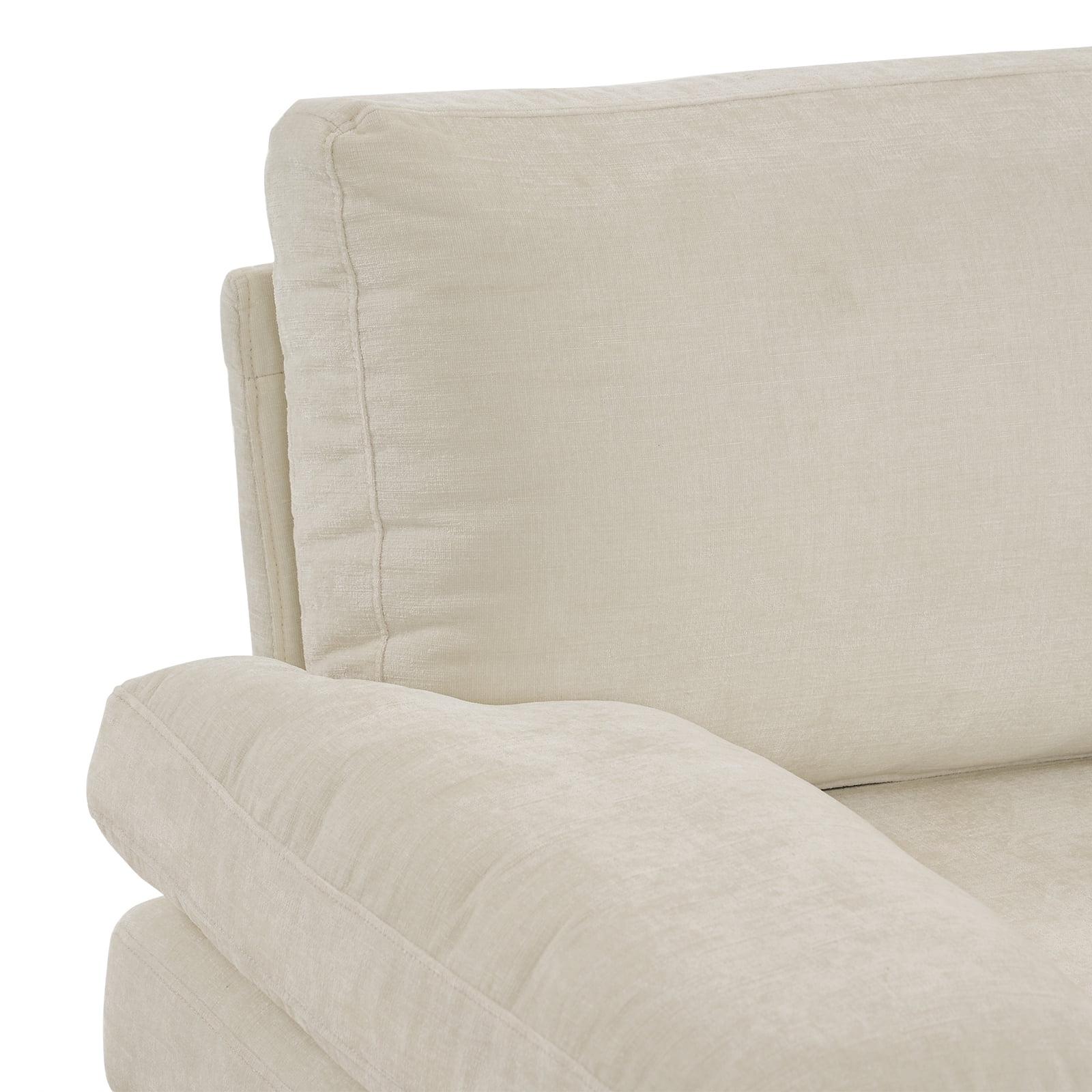 Ktaxon Sectional Sofa Set, 110" U-Shaped Chenille Couch, 4 Seat Lounge Sleeper with Double Chaise for Living Room Beige