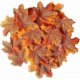 thumbnail image 2 of Artificial Maple Leaf Decoration Pack of 100 | 2 Color Style | Simulation Faux Silk Leaves | Great for Thanksgiving, Weddings, Events and DIY | Autum, 2 of 5