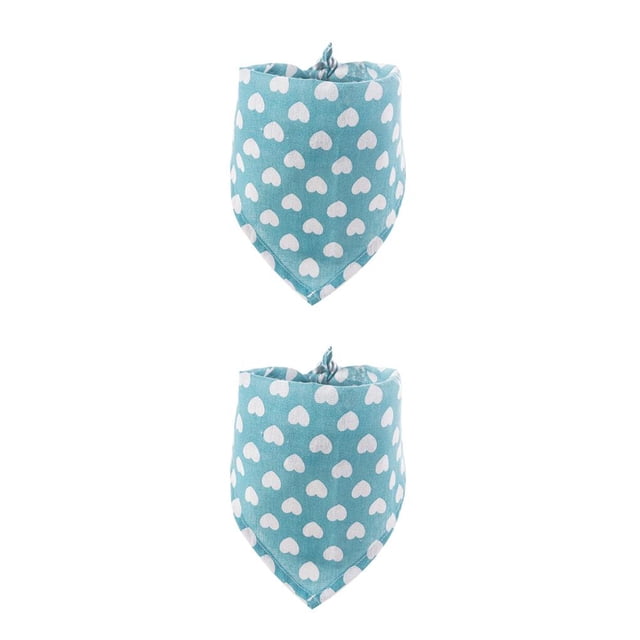 Methold Pet Slobber Bufanda Transpirable Punteado Triangular Ajustable Toalla Lavable Accesorios de Regalo para 25-45cm Cuello Azul Claro Azul claro 2piezas Methold CBP281026