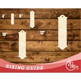 thumbnail image 3 of Unfinished Wood Twin Peak Bookmark Shape | DIY Craft Cutout 8" / 1/8", 3 of 3