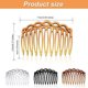 thumbnail image 2 of Women’s hair combs, french twist hair comb, plastic, decorative, hair clip, bridal veil, teeth, girls (black, clear, light coffee, dark coffee), 2 of 5